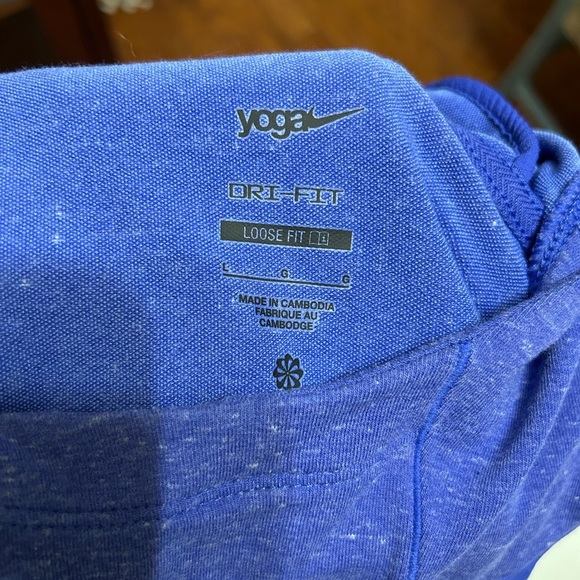 Nike Yoga Dri-FIT Hoodie Pullover Sweatshirt Indigo Blue DH1931-499 Men's L - Picture 5 of 5